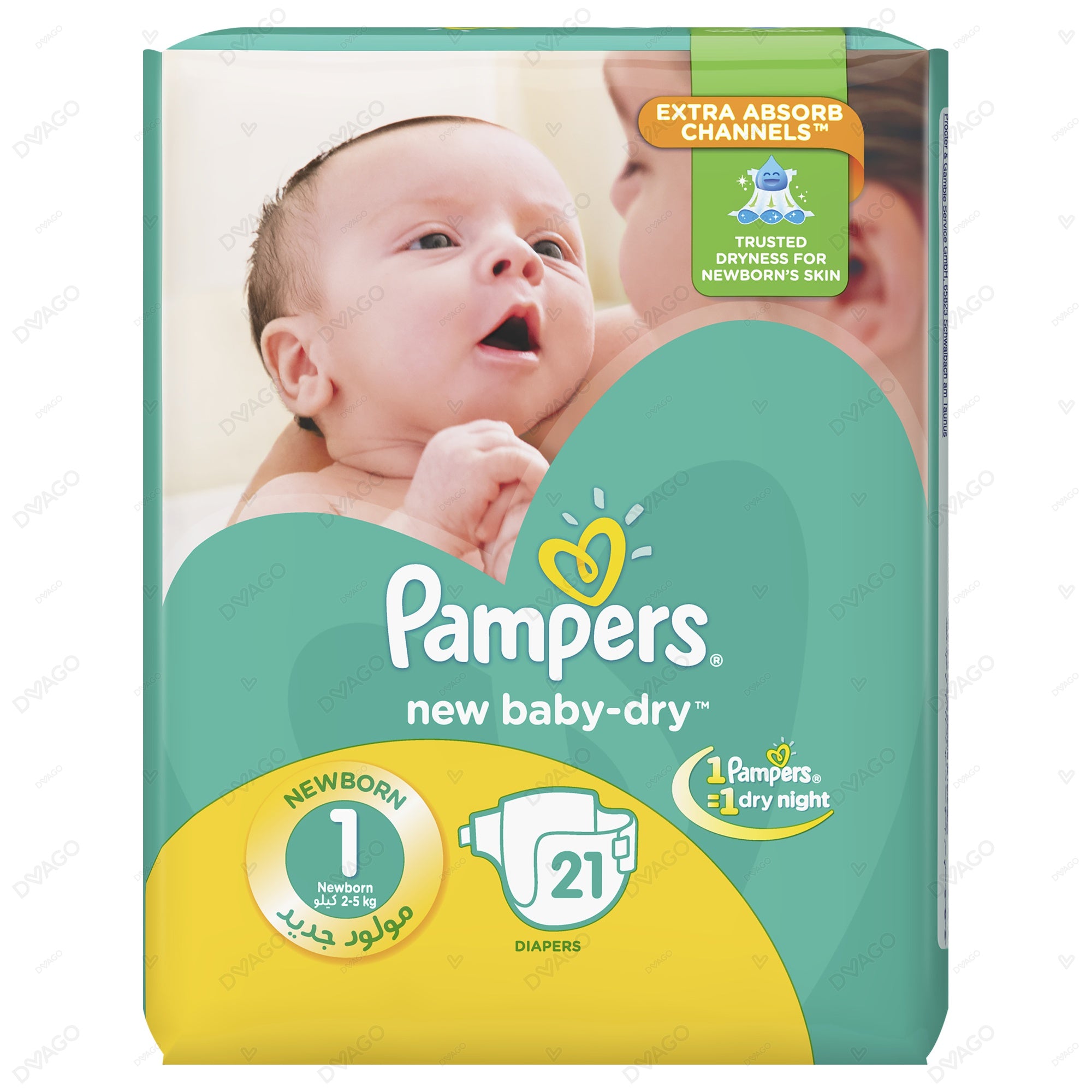 Pampers Baby Dry Diapers New Born 21 Count Buy Online at DVAGO®