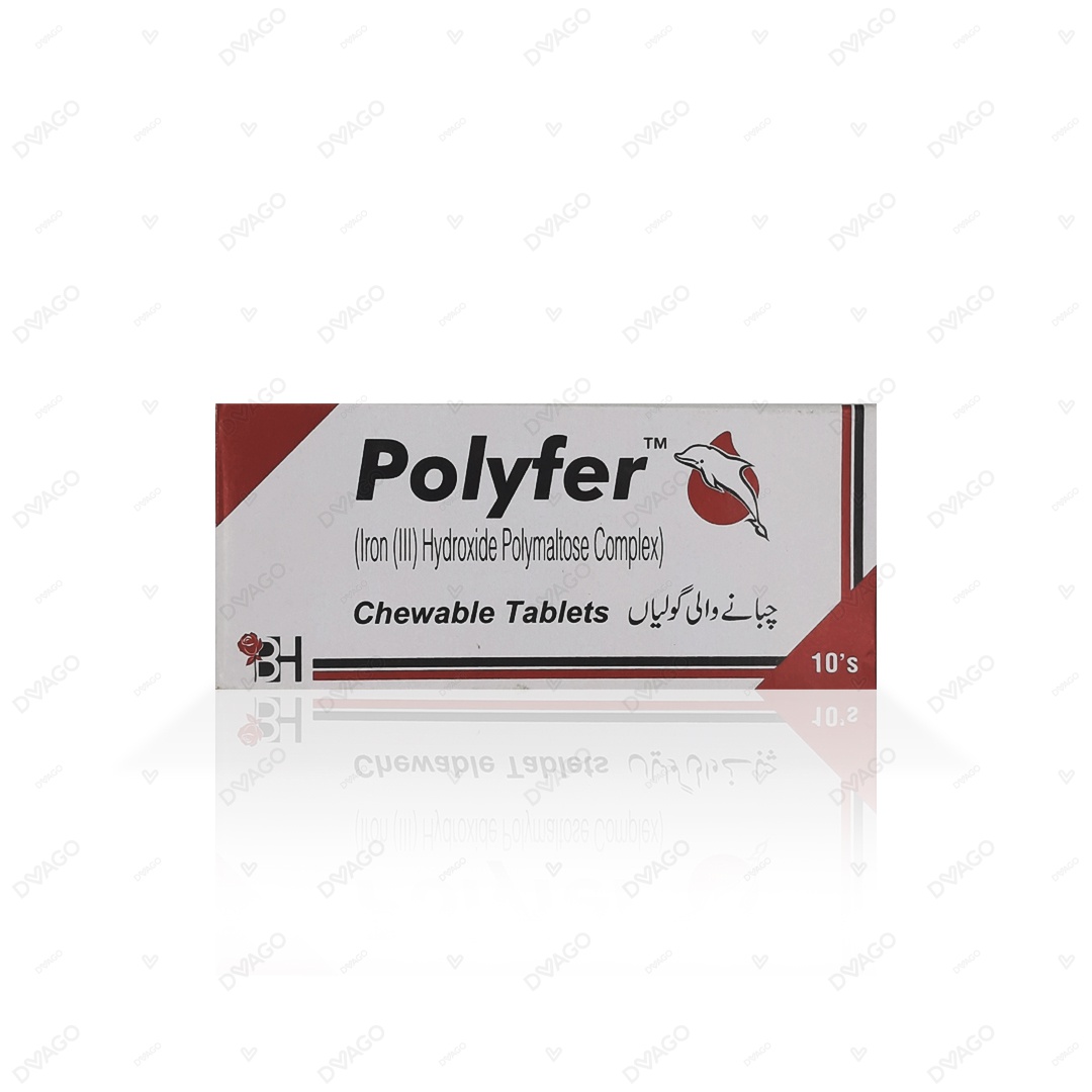 Polyfer Tablets 100mg (1 Box = 1 Strip)(1 Strip = 10 Tablets)