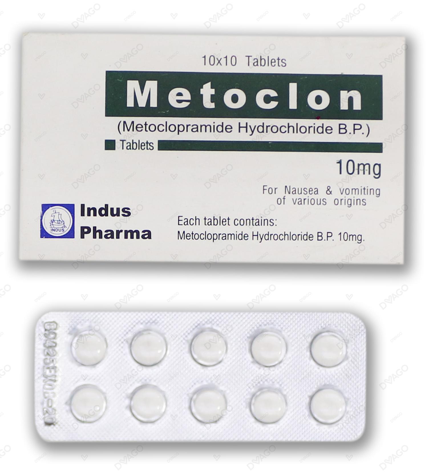Metoclon Tablets 10mg (1 Strip = 10 Tablets)