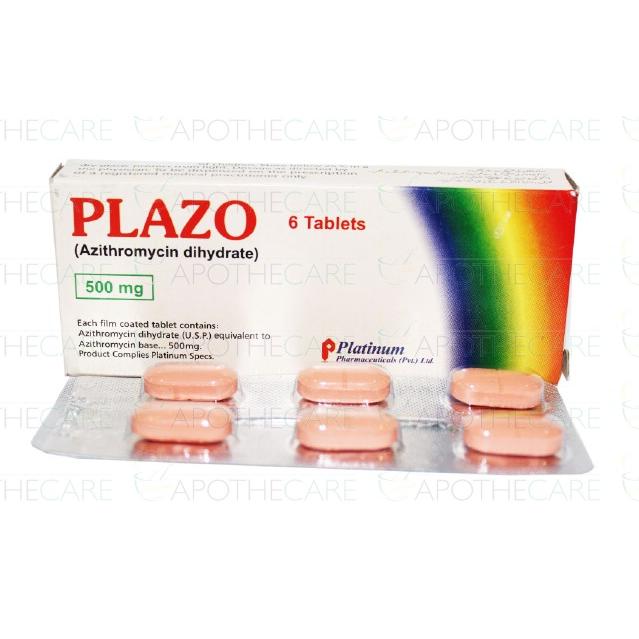 Plazo Tablets 500mg (1 Box = 1 Strip)(1 Strip = 6 Tablets)