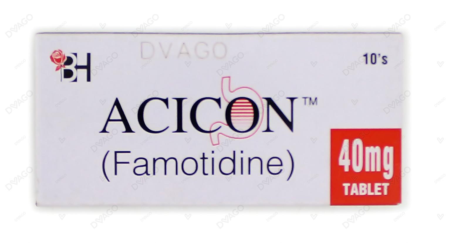 Acicon Tablets 40Mg (1 Box = 1 Strip)(1 Strip = 10 Tablets)