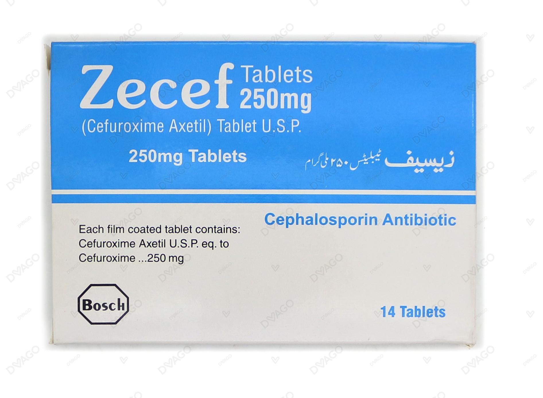 Zecef  250 Mg 14 Tablets