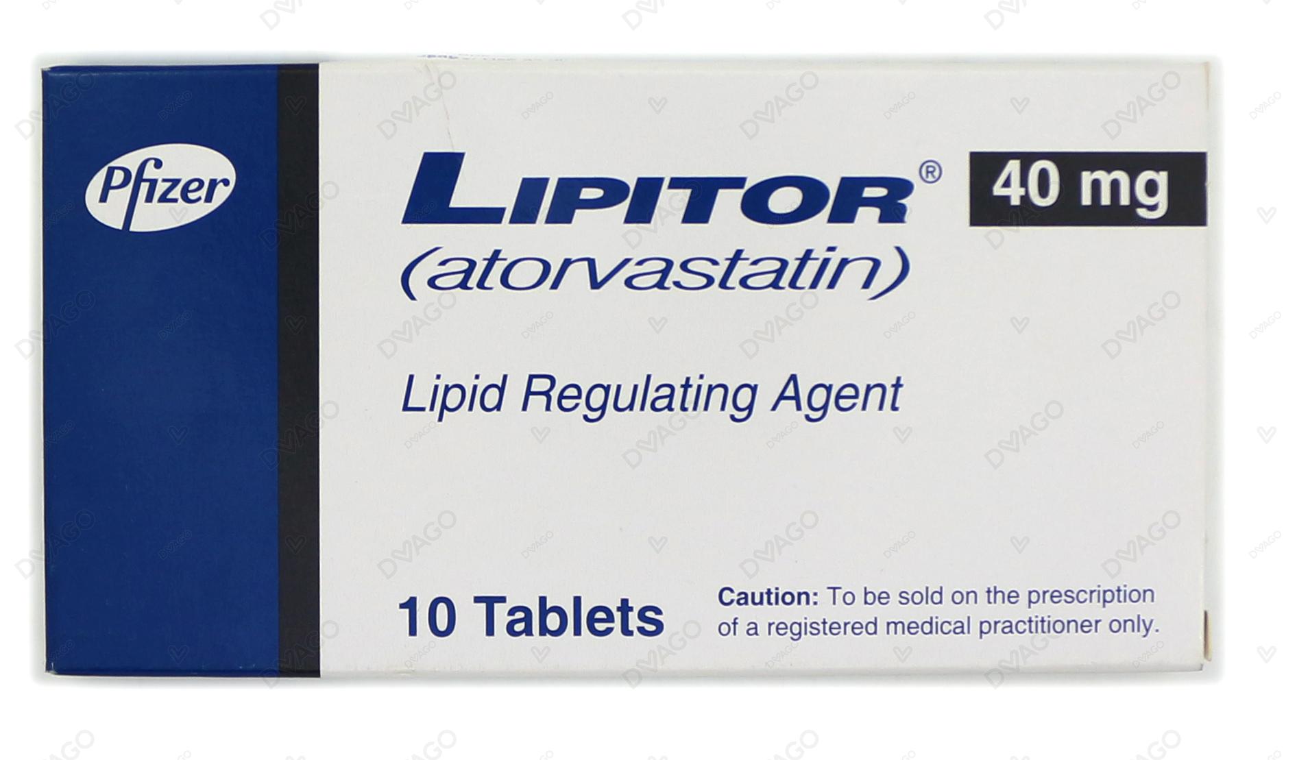 Lipitor Tablets 40Mg (1 Box = 1 Strip)(1 Strip = 10 Tablets)