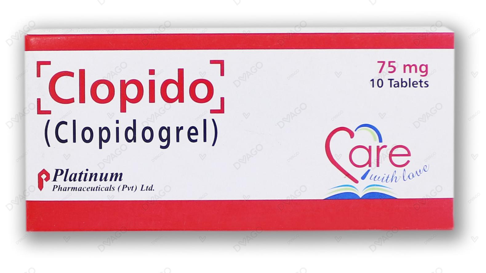 Clopido Tablets 75mg (1 Box = 1 Strip)(1 Strip = 10 Tablets)