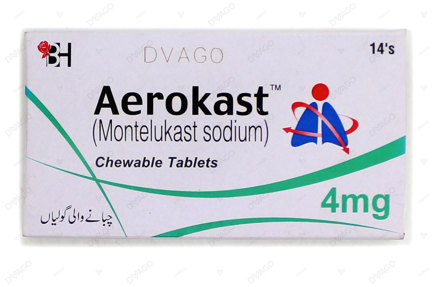 Aerokast Tablets 4Mg (1 Box = 14 Tablets)
