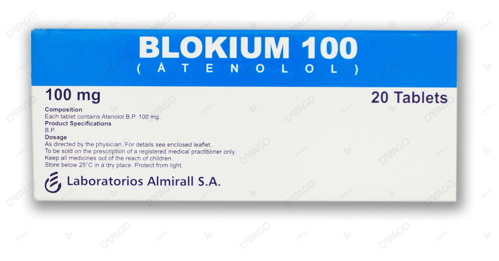 Blokium Tablets 100mg (1 Box = 2 Strips) (1 Strip = 10 Tablets)