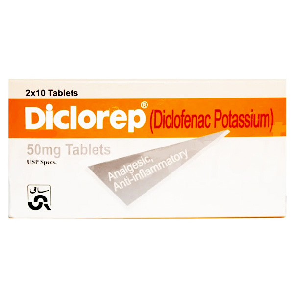 Diclorep Tablets 50mg (1 Strip = 10 Tablets)