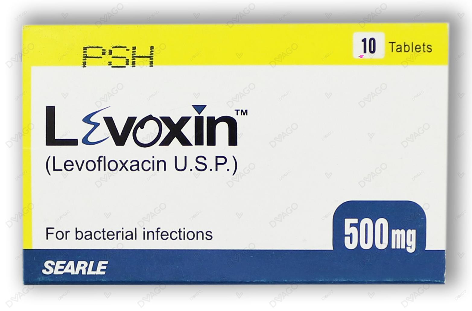 Levoxin Tablets 500mg (1 Box = 1 Strip)(1 Strip = 10 Tablets)