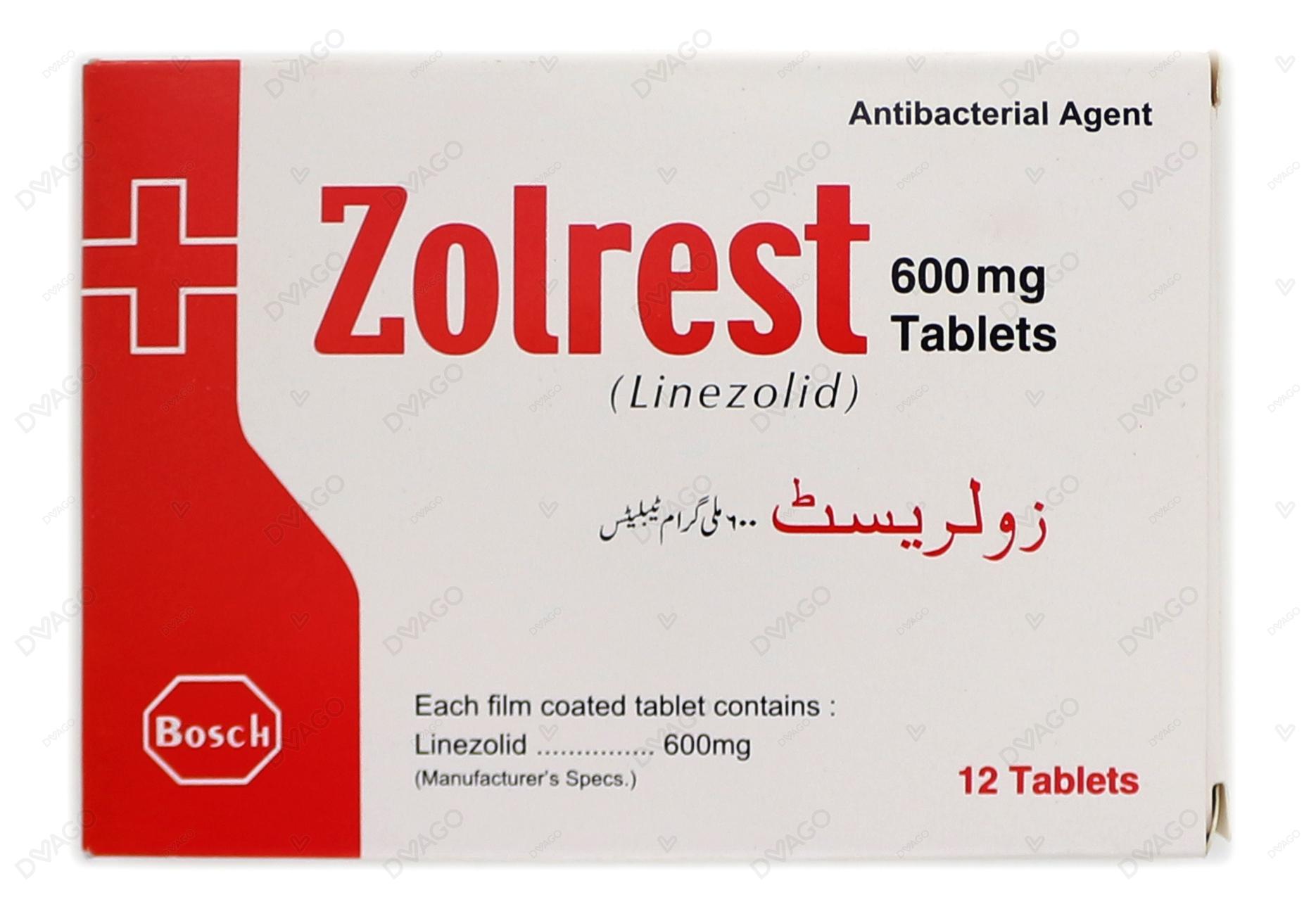 Zolrest Tablets 600mg (1 Box = 2 Strips) (1 Strip = 6 Tablets)