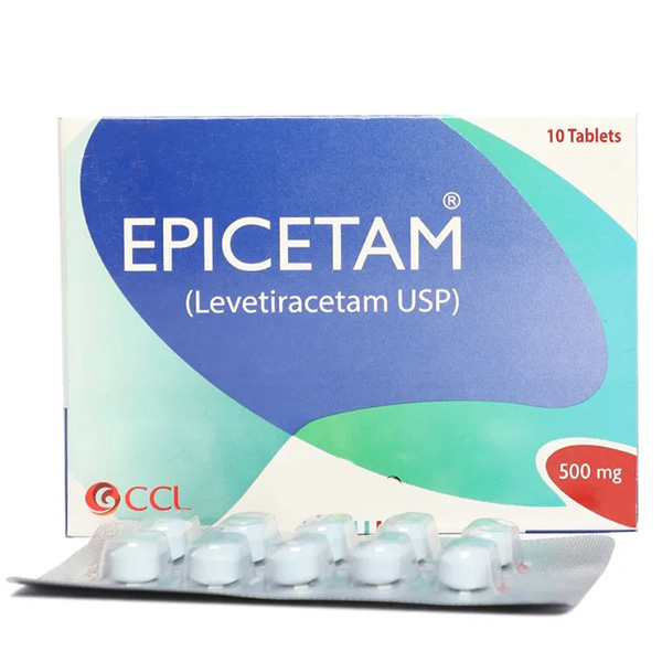 Epicetam Tablets 500mg (1 Box = 1 Strip)(1 Strip = 10 Tablets)