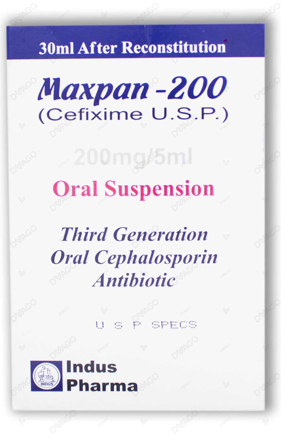 Maxpan-200 30ml Oral Suspension 200mg/5ml
