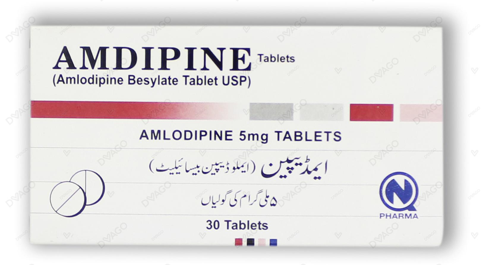 Amdipine Tablets 5mg (1 Strip = 10 Tablets)
