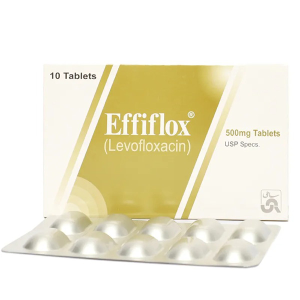 Effiflox Tablets 500mg (1 Box = 1 Strip)(1 Strip = 10 Tablets)