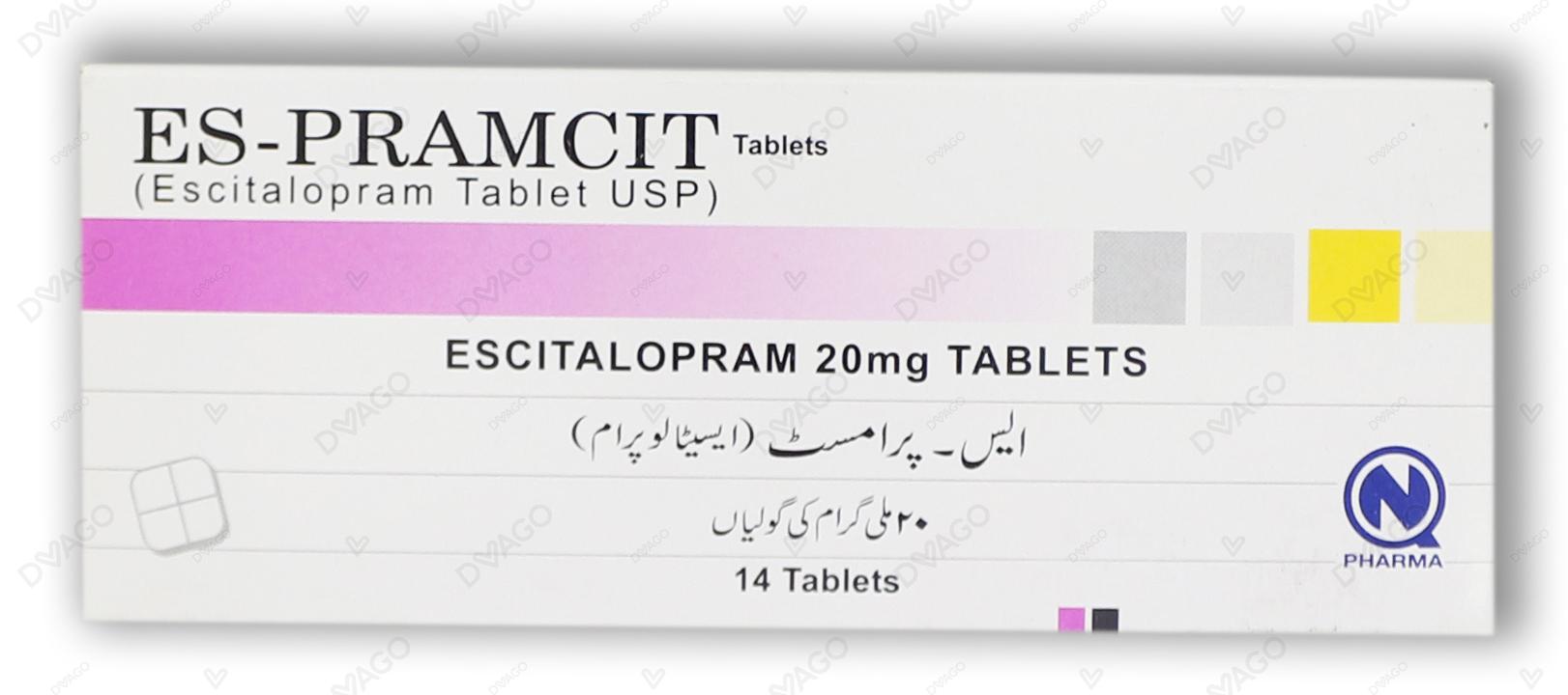 Es-Pramcit Tablets 20mg (1 Box = 1 Strip)(1 Strip = 14 Tablets)