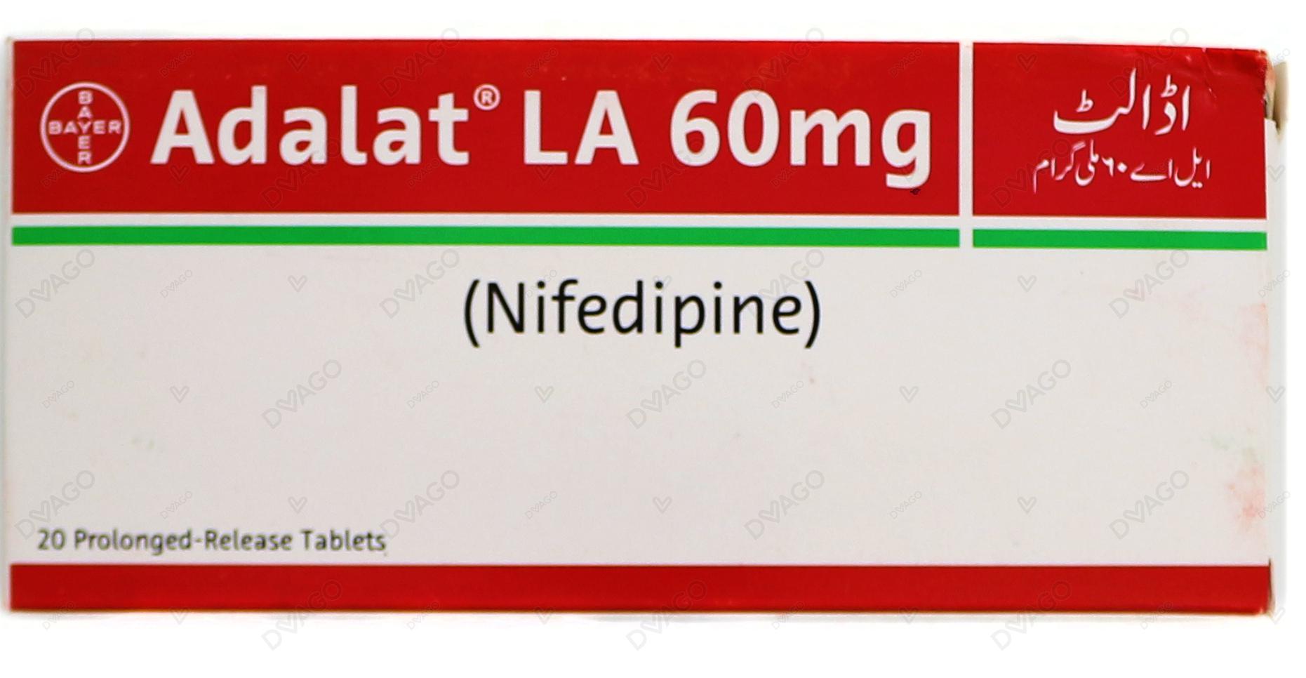 Adalat LA 60 Tablets 60mg (1 Strip = 10 Tablets)