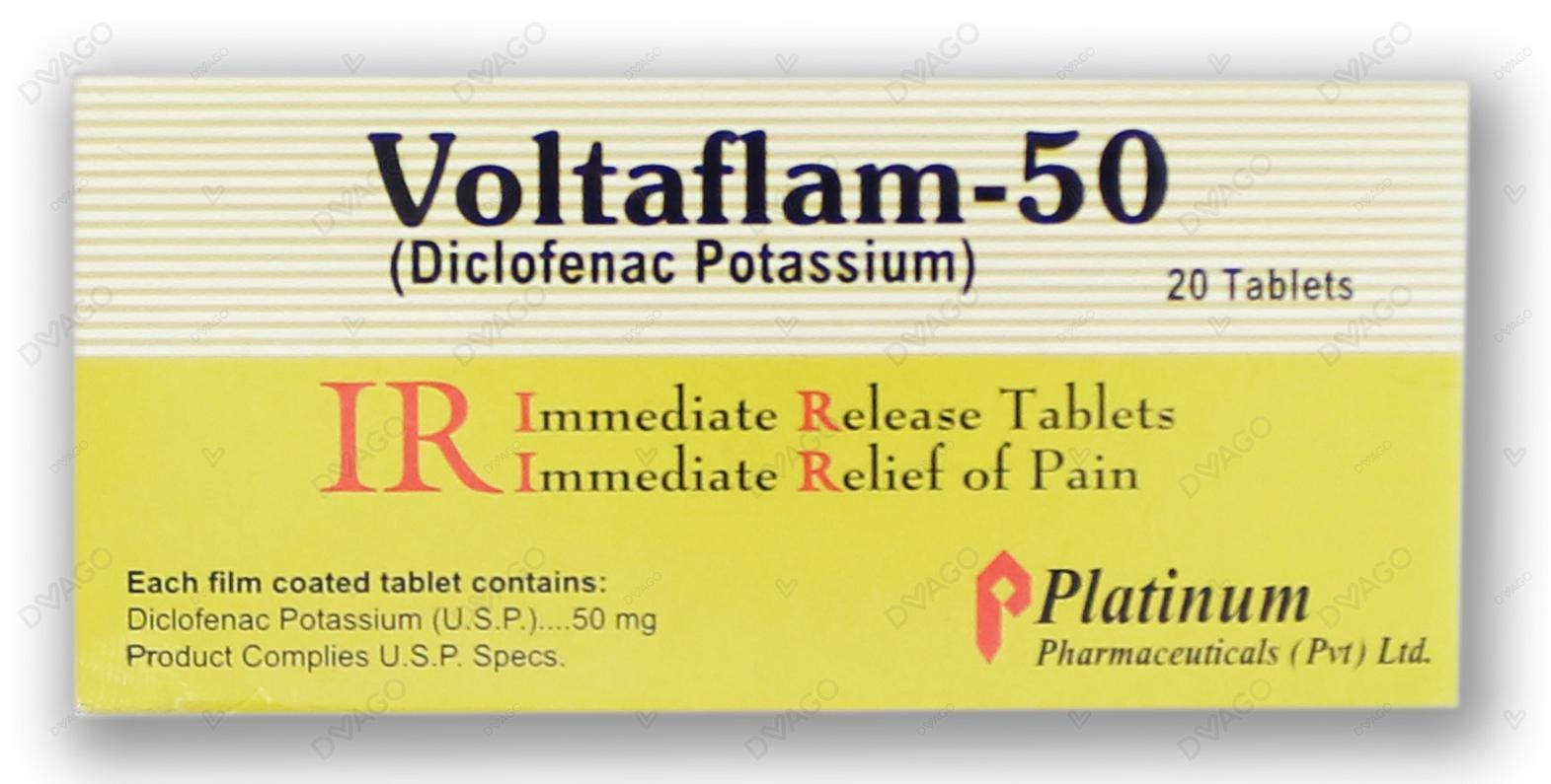 Voltaflam Tablets 50Mg (1 Box = 2 Strips) (1 Strip = 10 Tablets)