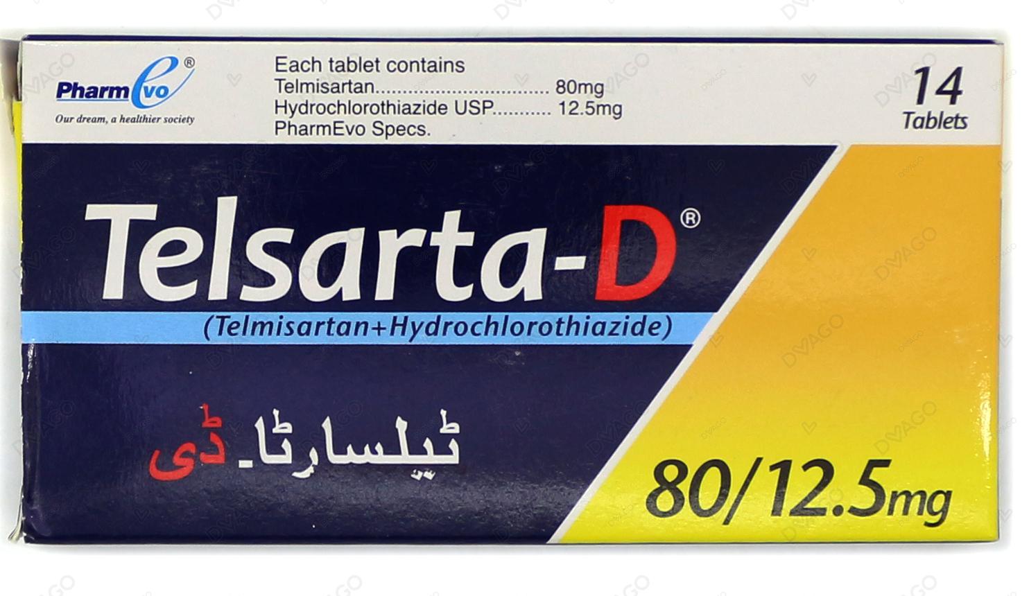 Telsarta-D Tablets 80/12.5mg (1 Strip = 7 Tablets)