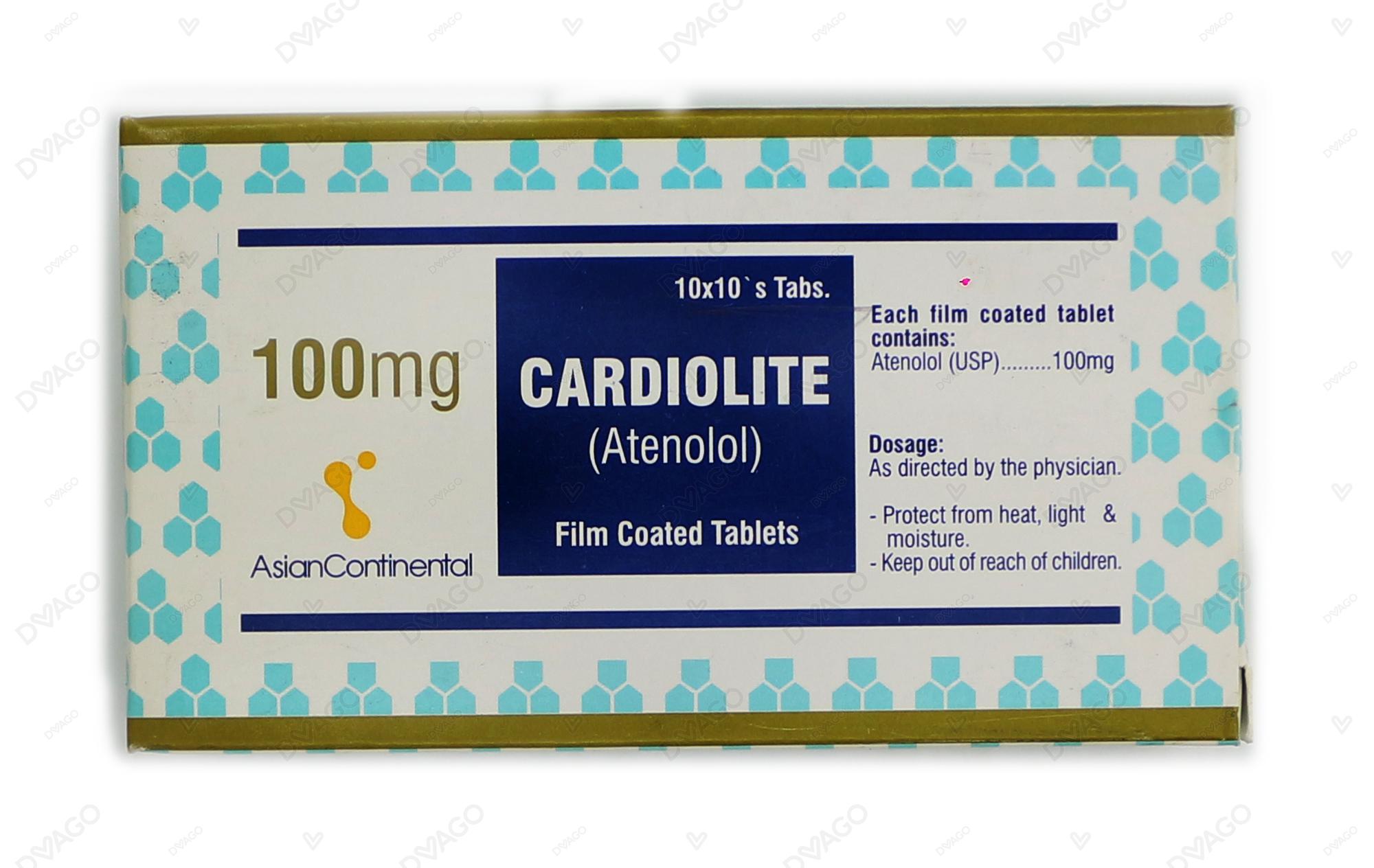 Cardiolite Tablets 100mg (1 Box = 10 Strips) (1 Strip = 10 Tablets)