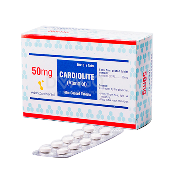 Cardiolite Tablets 50mg (1 Strip = 10 Tablets)
