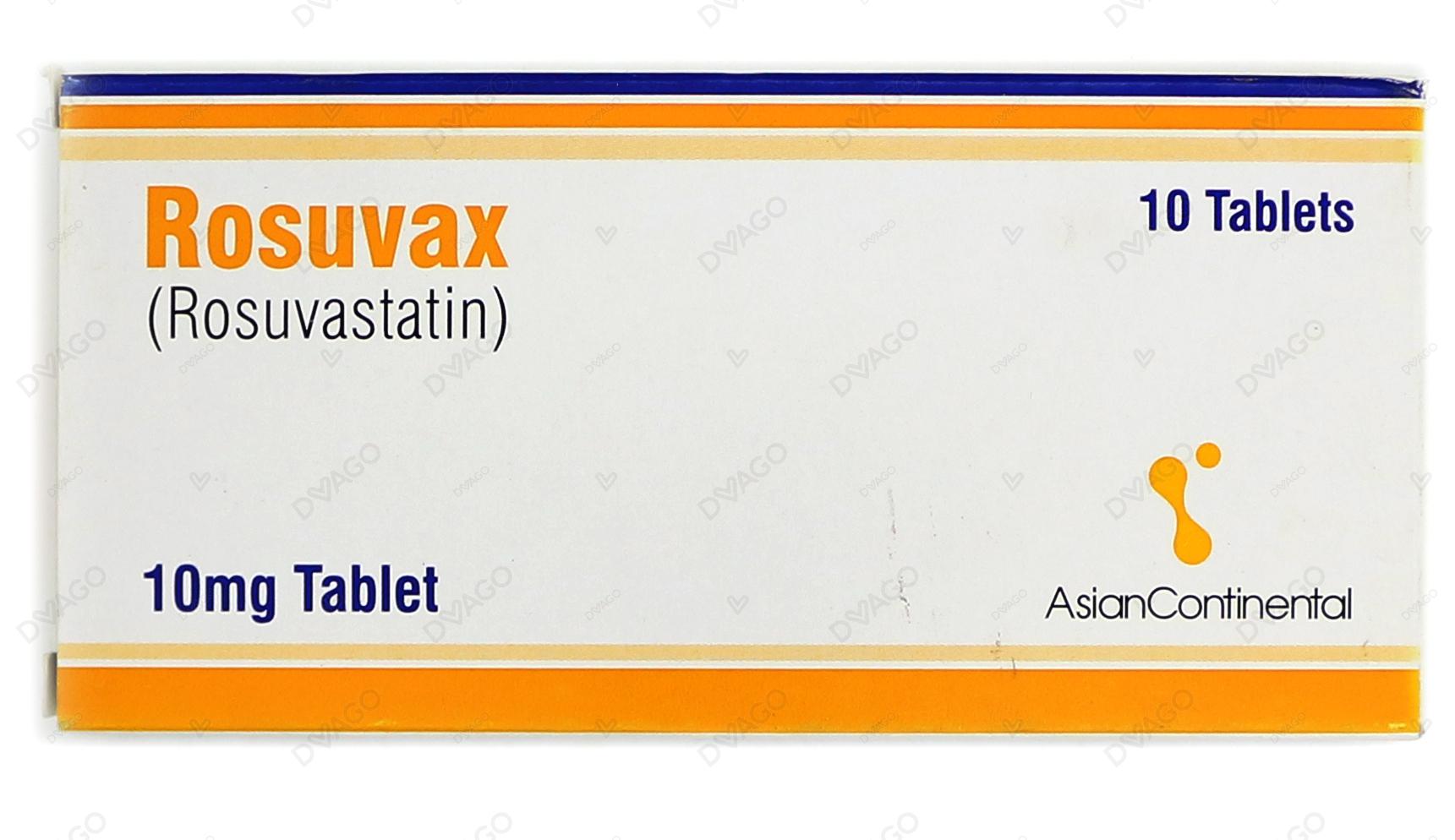 Rosuvax Tablets 10mg (1 Box = 1 Strip)(1 Strip = 10 Tablets)