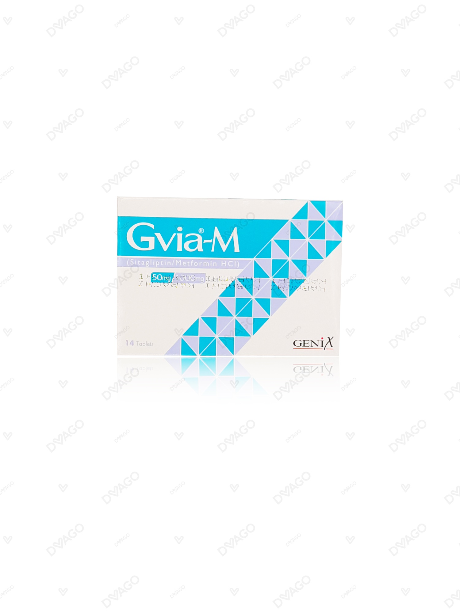 Gvia-M Tablets 50/1000mg (1 Strip = 7 Tablets)
