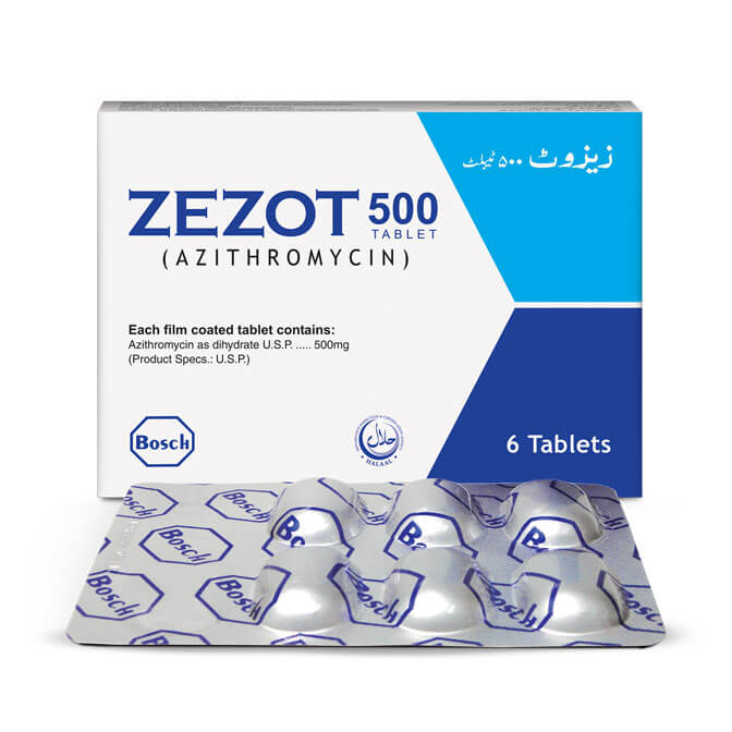 Zezot Tablets 500mg (1 Box = 1 Strip)(1 Strip = 6 Tablets)