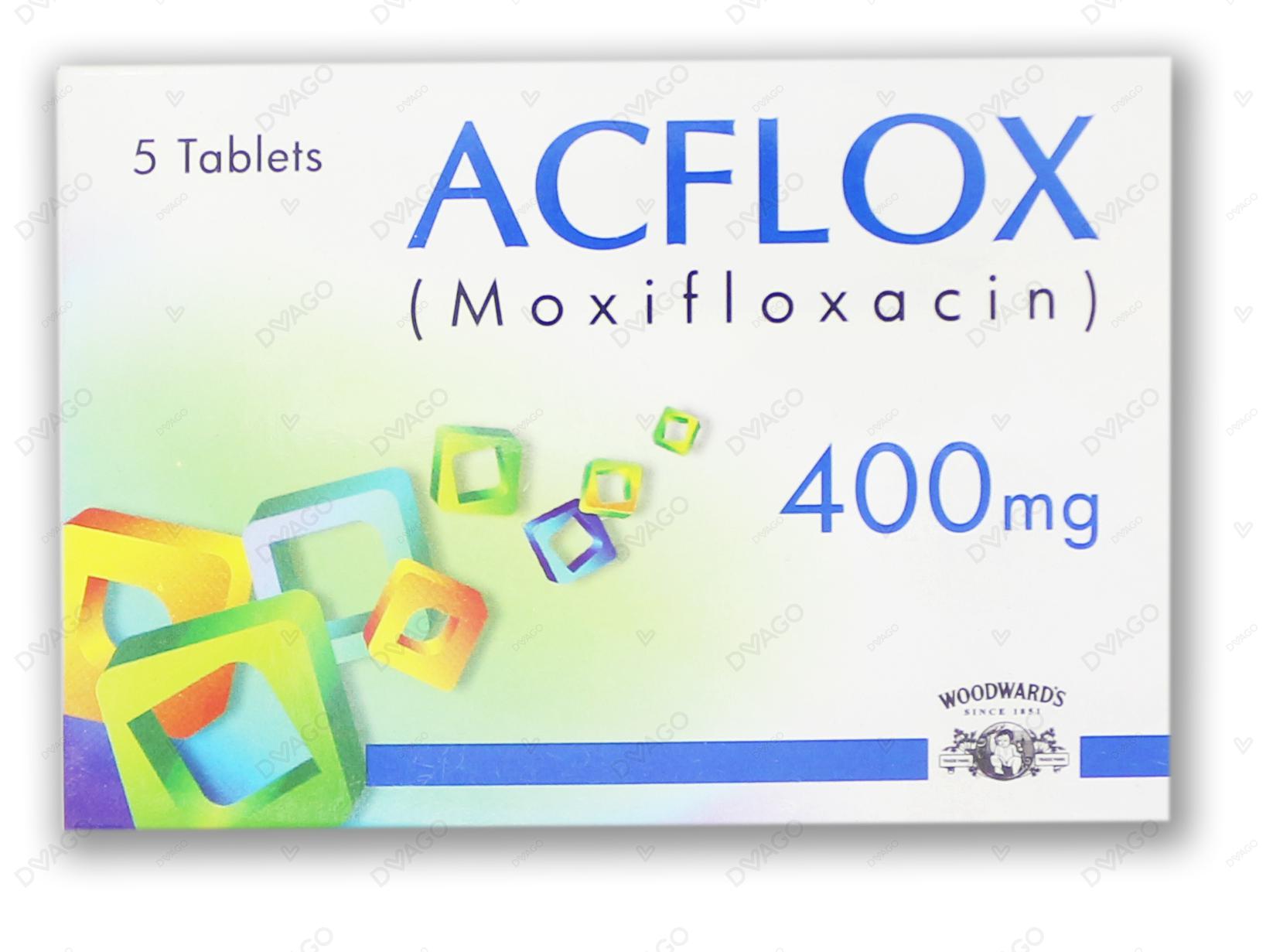 Acflox Tablets 400mg (1 Box = 1 Strip)(1 Strip = 5 Tablets)