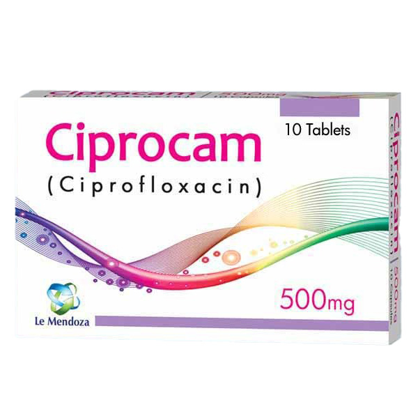 Ciprocam Capsules 500mg (1 Box = 1 Strip)(1 Strip = 10 Capsules)