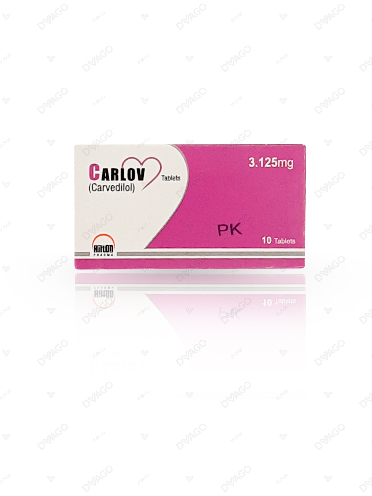 Carlov Tablets 3.125mg (1 Box = 1 Strip)(1 Strip = 10 Tablets)