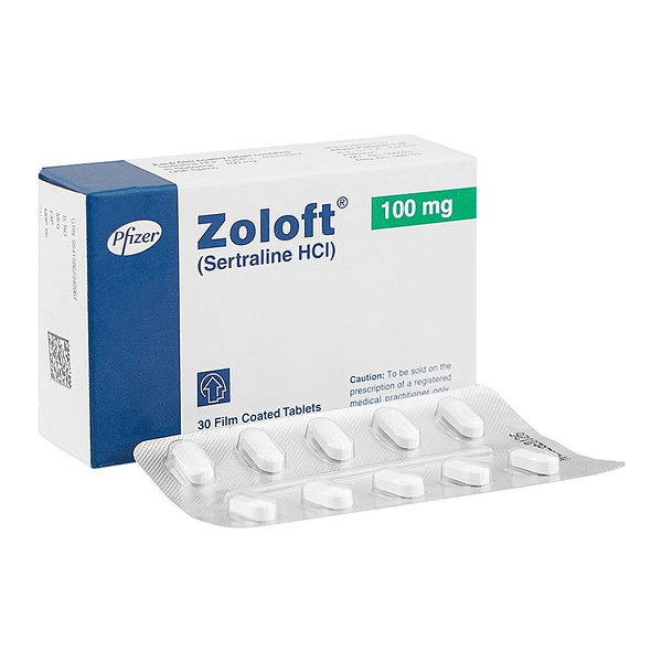 Zoloft Tablets 100mg (1 Box = 3 Strips) (1 Strip = 10 Tablets)