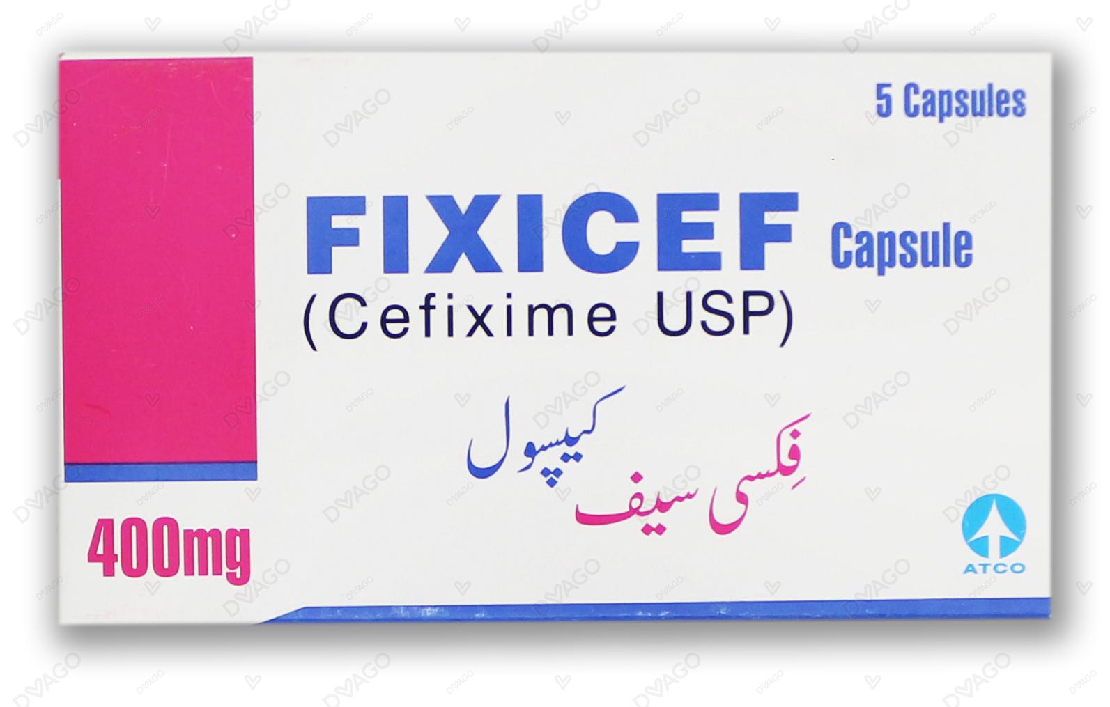Fixicef Capsules 400mg  (1 Box = 1 Strip)(1 Strip = 5 Capsules)