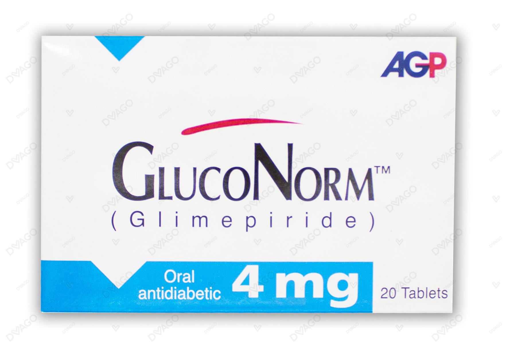 Gluconorm Tablets 4mg (1 Strip = 10 Tablets)
