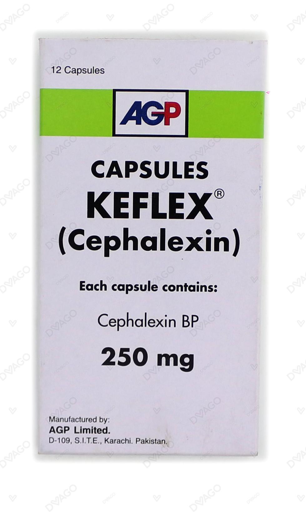 Keflex Capsules 250mg (1 Box = 1 Strip)(1 Strip = 12 Capsules)