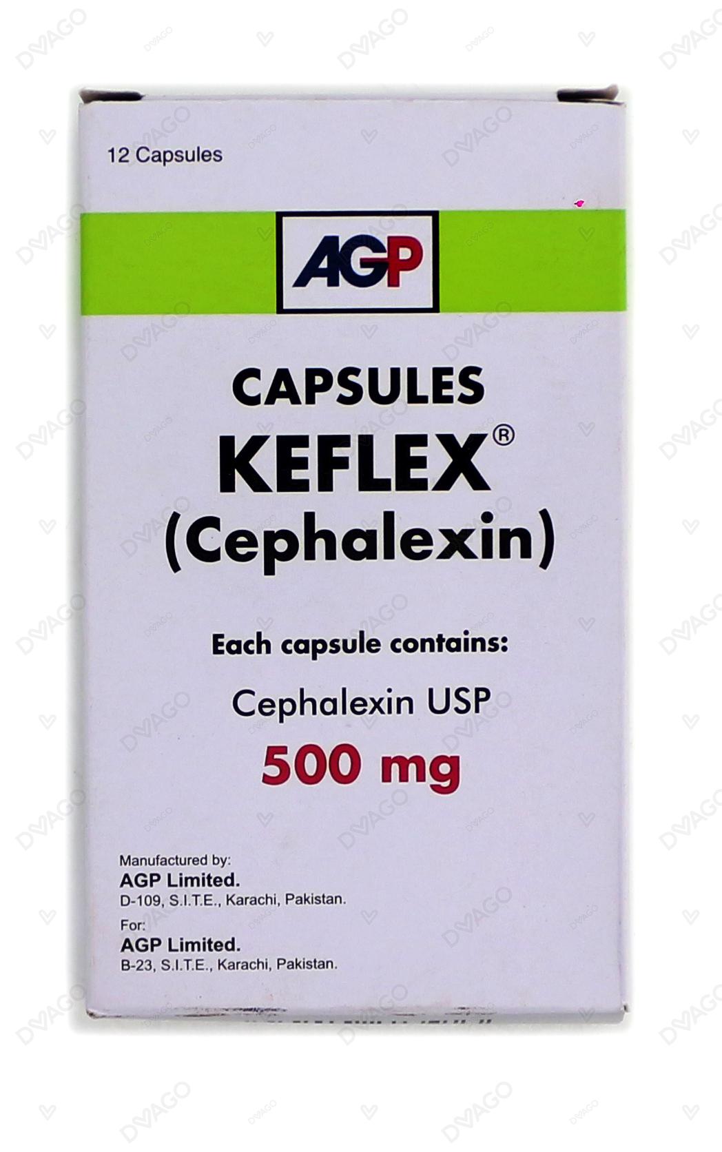Keflex Capsules 500mg (1 Box = 1 Strip)(1 Strip = 12 Capsules)