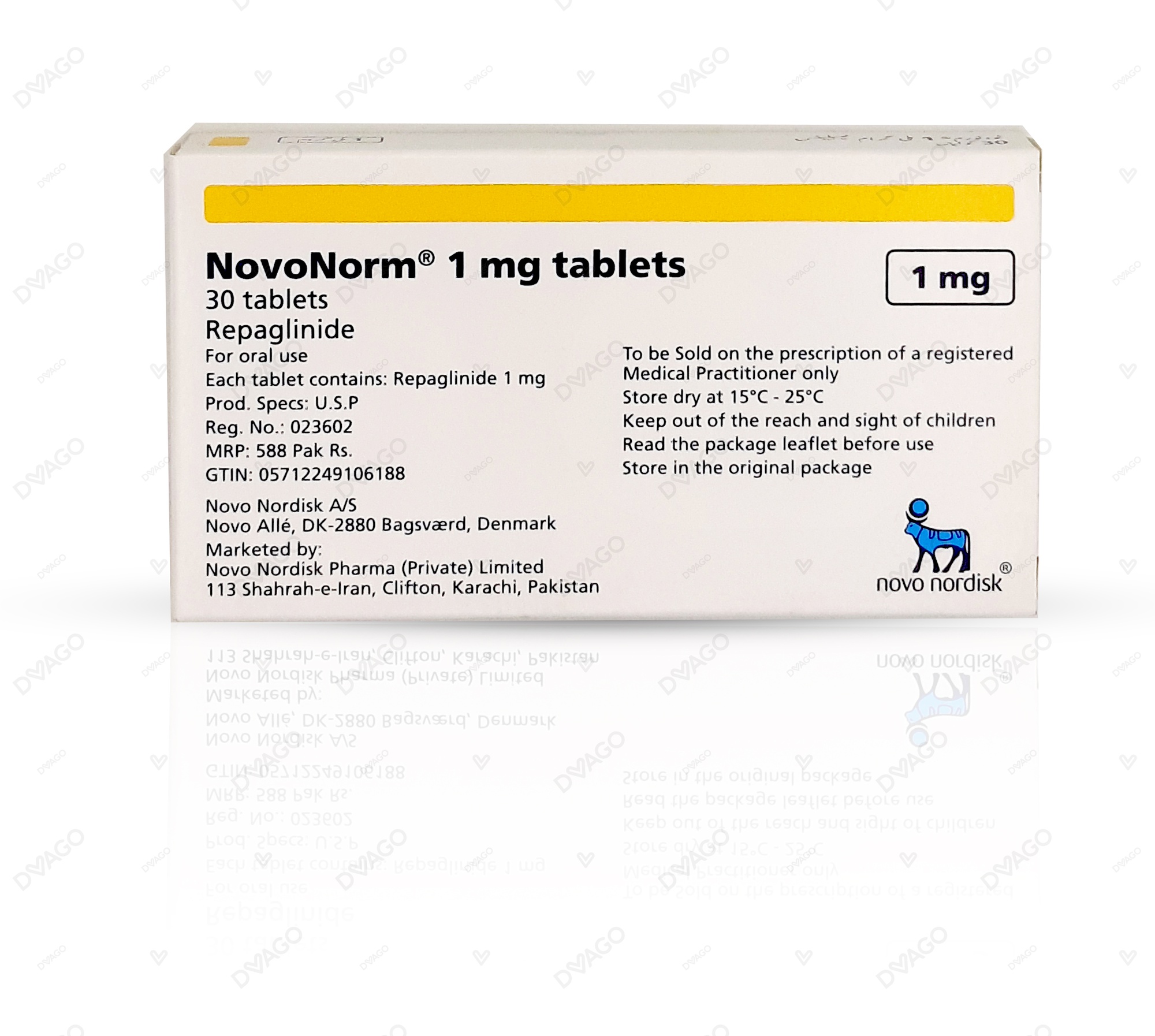 Novonorm Tablets 1Mg (1 Strip = 15 Tablets)