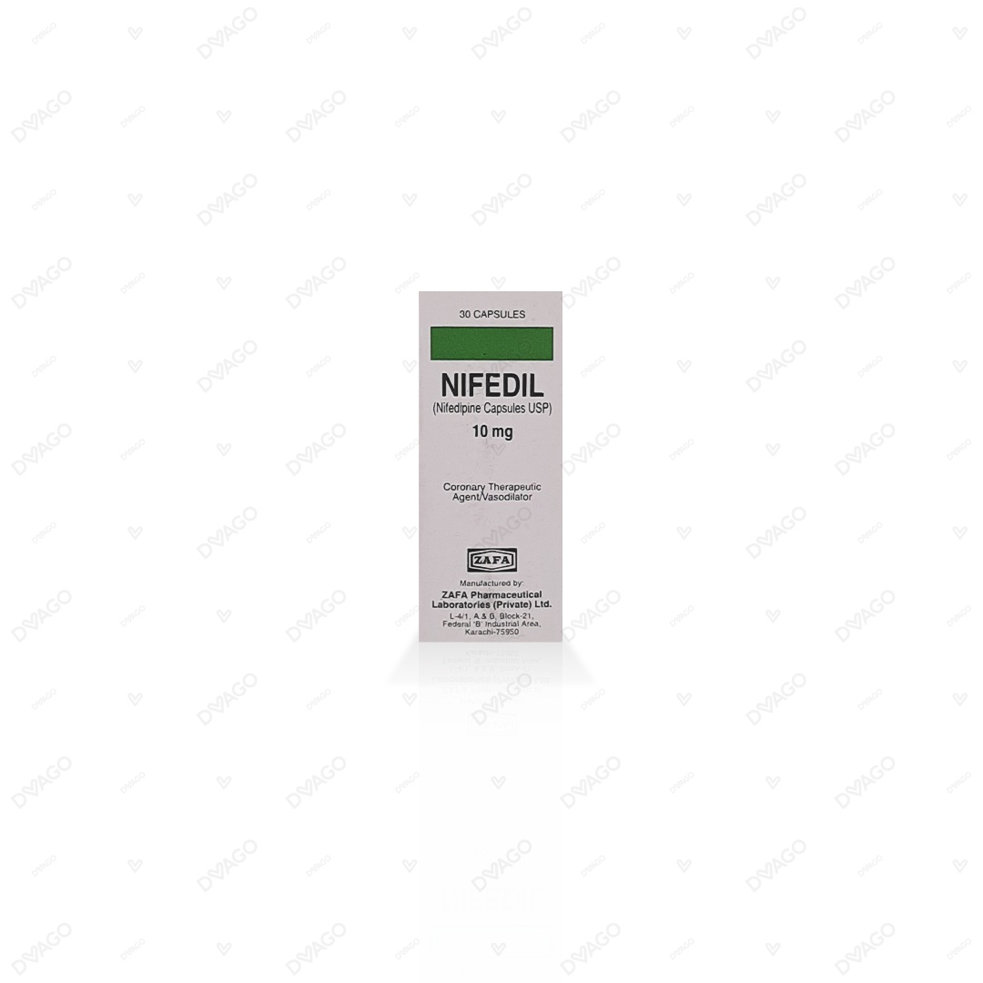 Nifedil Capsules 10mg (1 Bottle = 30 Capsules)