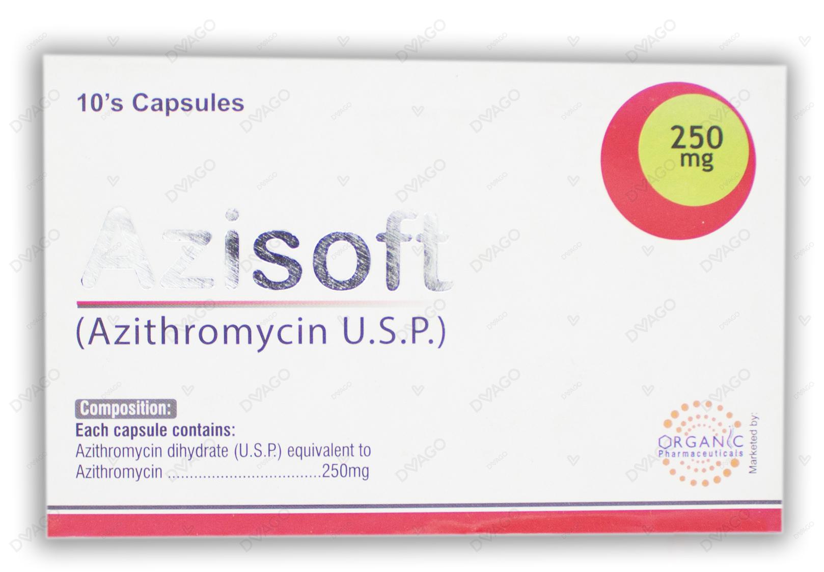 Azisoft Capsules 250mg (1 Box = 1 Strip)(1 Strip = 10 Capsules)