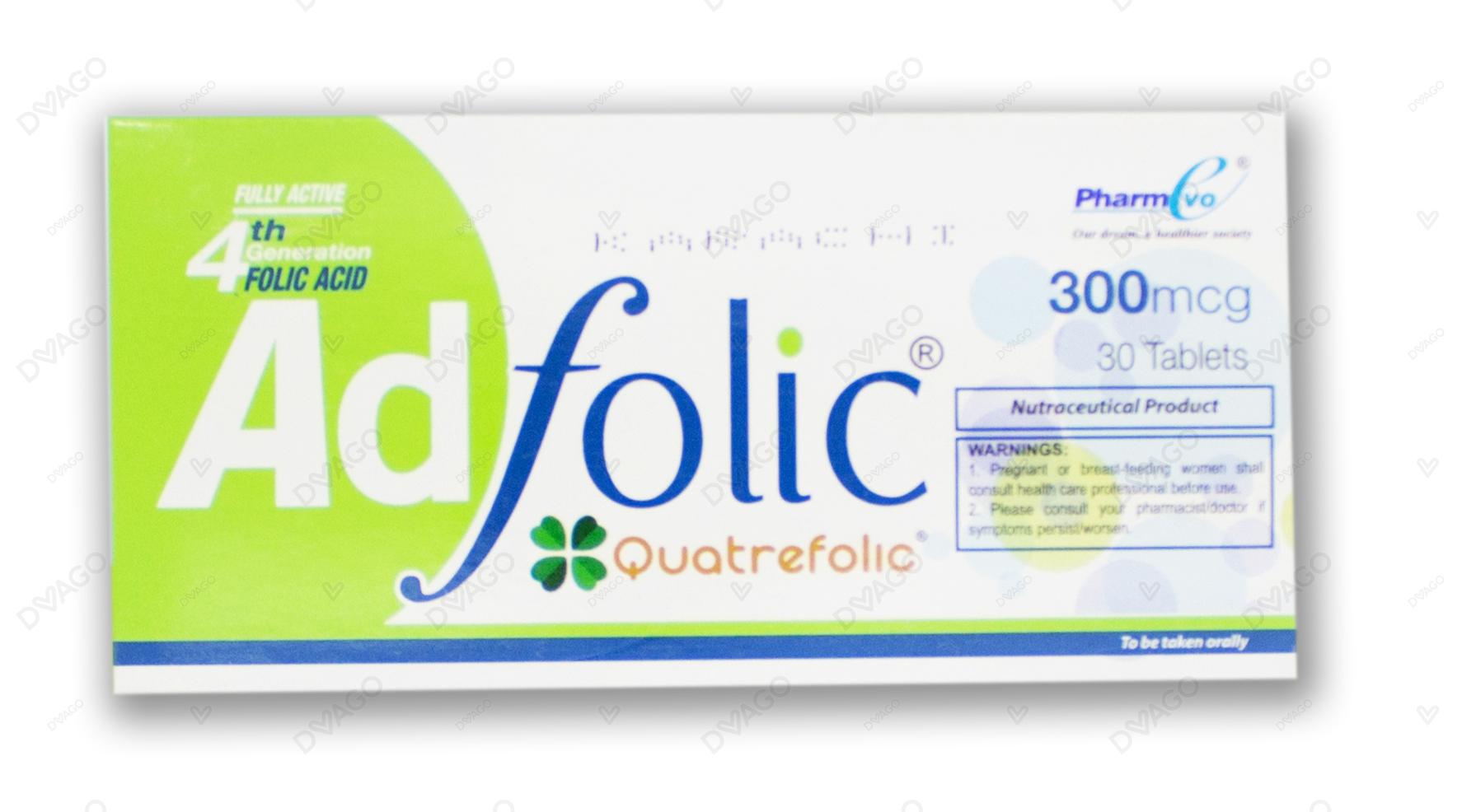 Adfolic Tablets 300Mcg (1 Box = 3 Strips) (1 Strip = 10 Tablets)