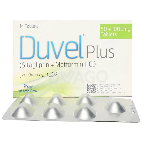 Duvel Plus Tablets 50/1000Mg (1 Strip = 7 Tablets)