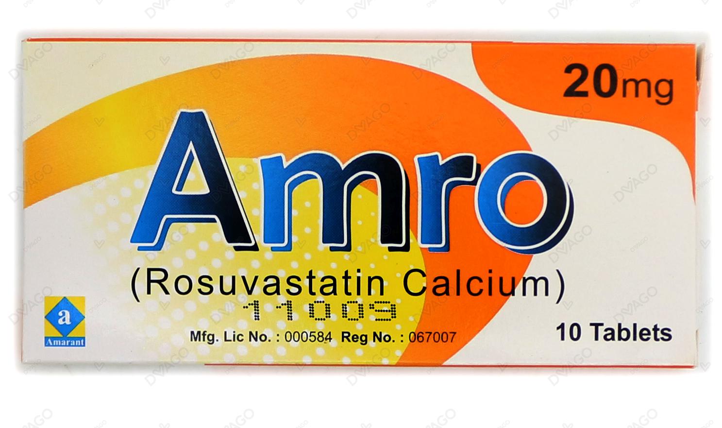 Amro Tablets 20mg (1 Box = 1 Strip) (1 Strip = 10 Tablets)