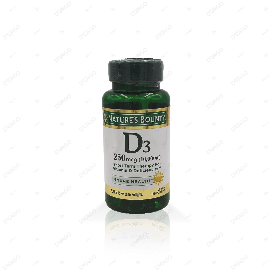 Natures Bounty D3 Softgels 1000Iu (1 Bottle = 72 Capsules)