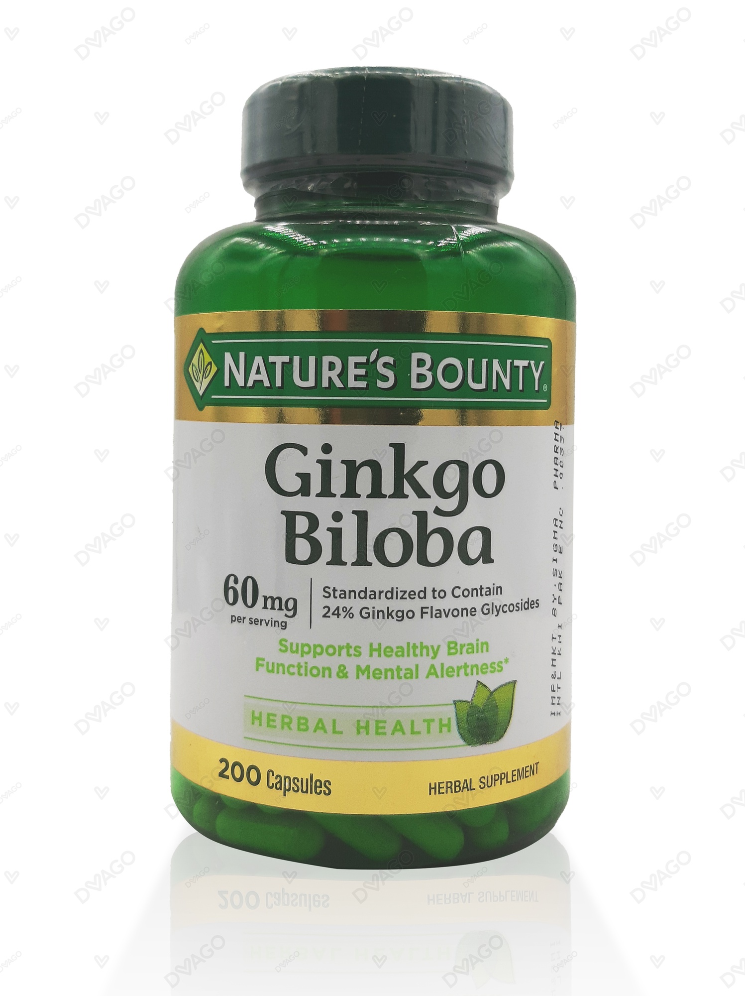 NATURES BOUNTY GINKGO BILOBA 60 MG CAPSULES