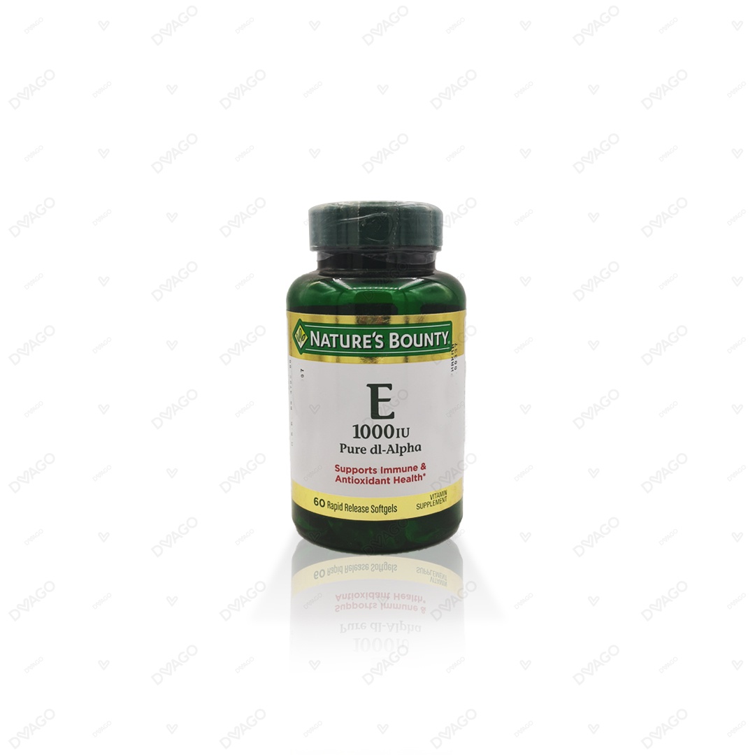 Natures Bounty E-Softgel 1000Iu (1 Bottle = 60 Capsules)