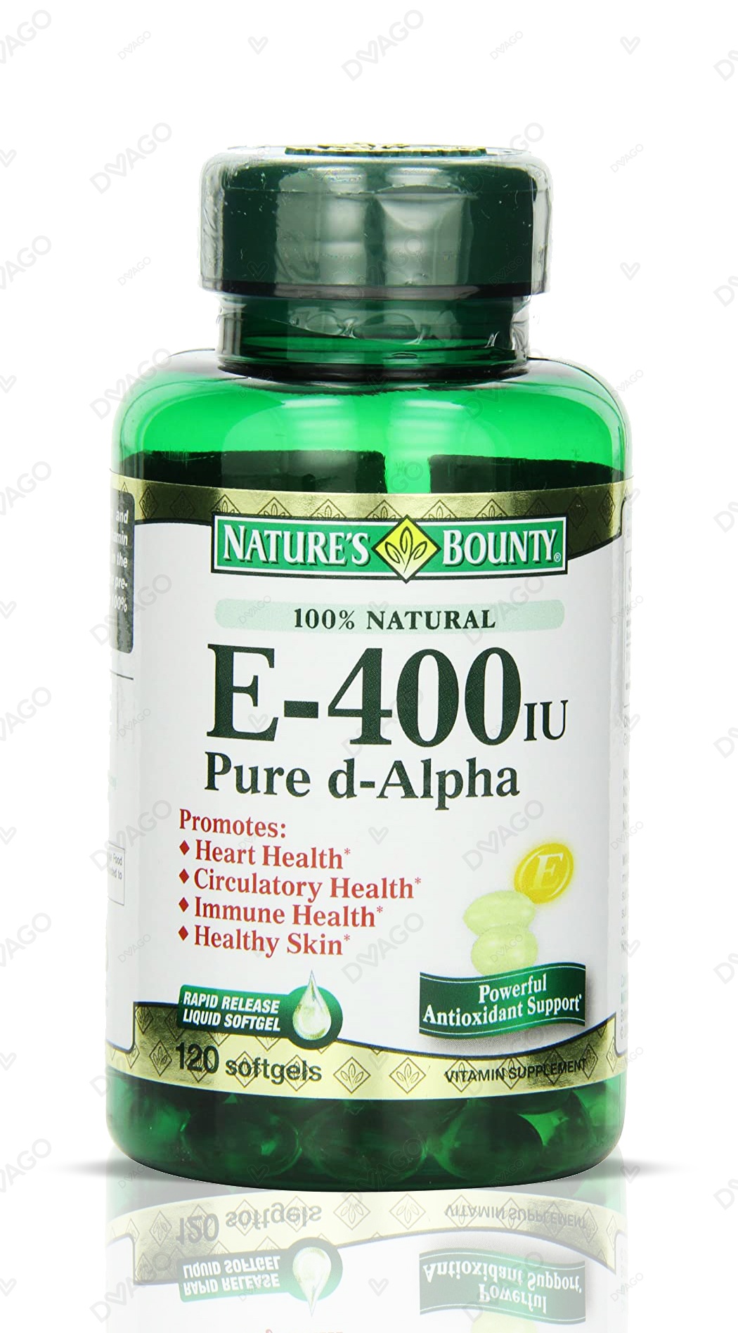 Natures Bounty E Softgels 180mg (1 Bottle = 120 Softgels)