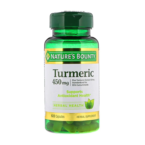 Natures Bounty Turmeric Capsules 450mg (1 Bottle = 60 Capsules)