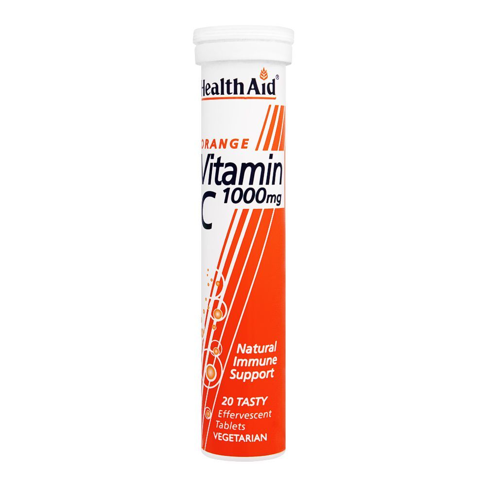 Healthaid Vitamin C Orange Flavour Effervescent Tablets 1000mg (1 Bottle = 20 Tablets)