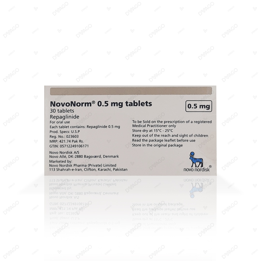 Novonorm Tablets 0.5Mg (1 Strip = 15 Tablets)