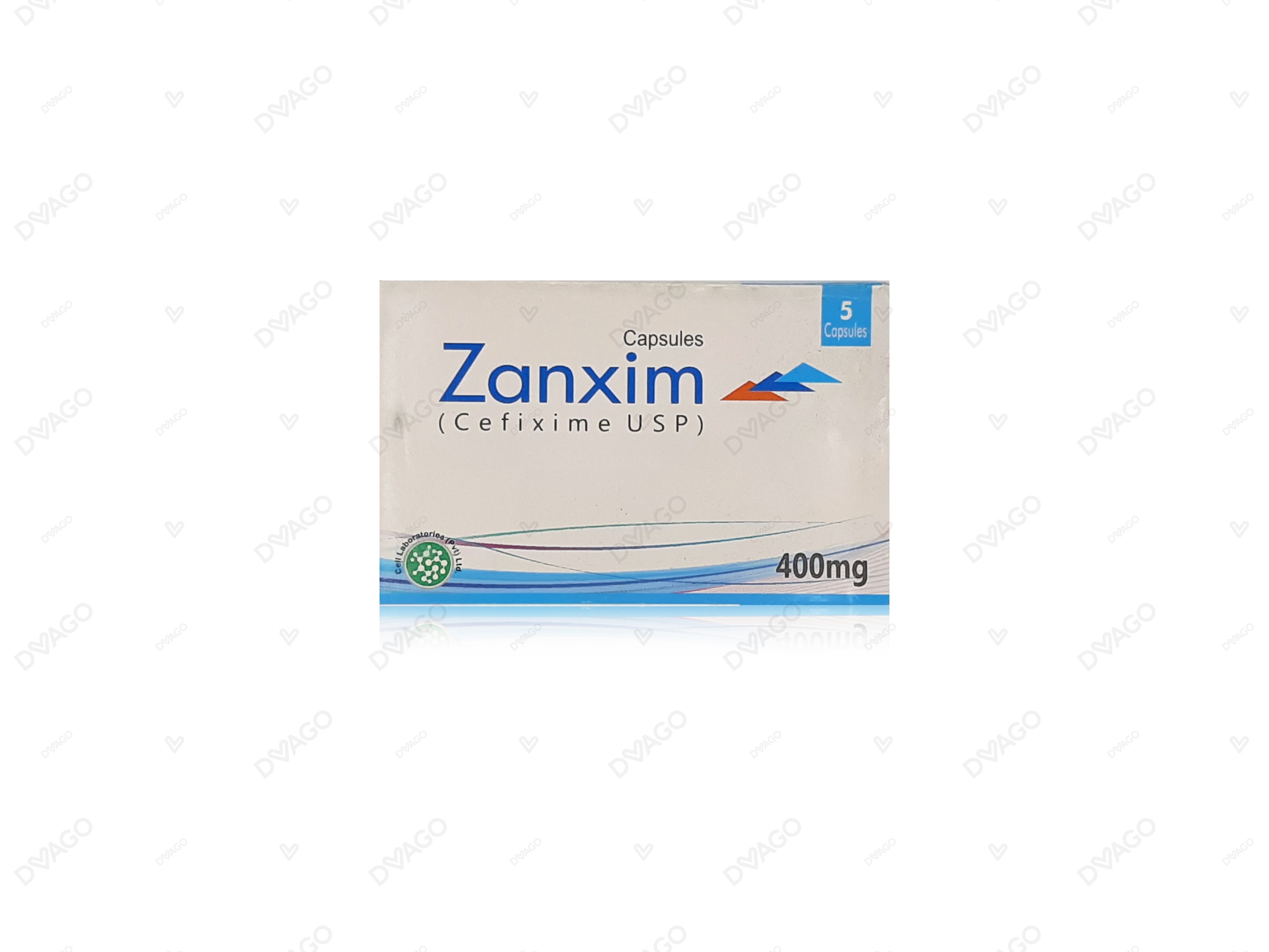 Zanxim Capsules 400mg (1 Box = 1 Strip)(1 Strip = 5 Capsules)
