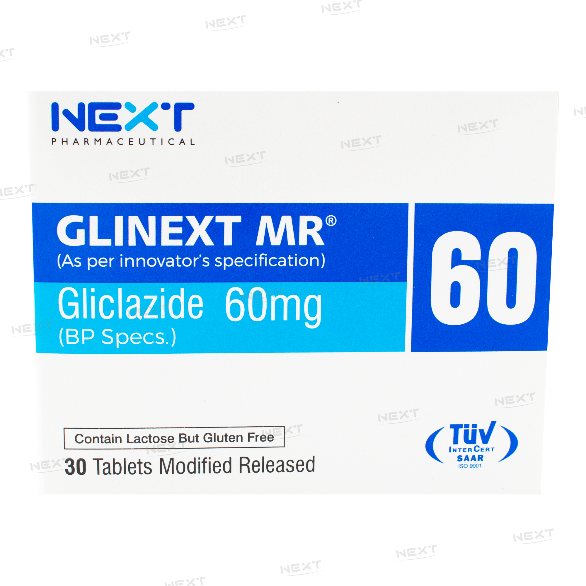 Glinext MR Tablets 60mg (1 Strip = 15 Tablets)