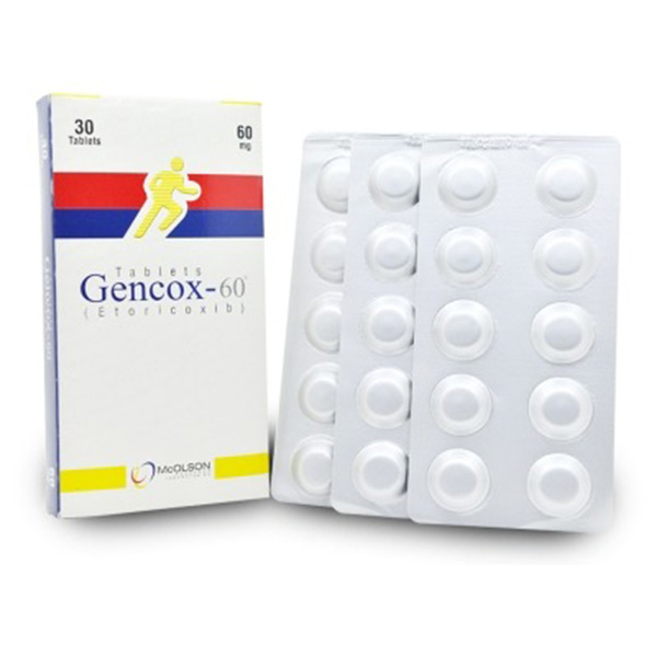 Gencox Tablets 60mg (1 Box = 3 Strips) (1 Strip = 10 Tablets)
